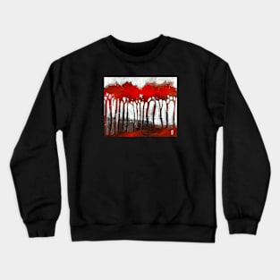 A forest of red trees Crewneck Sweatshirt